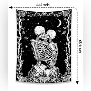 Skeleton Lovers Tapestry